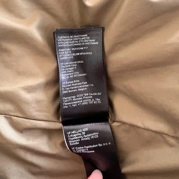 THE NORTH FACE WOMEN’S OLIVE GREEN ZIPPERED PUFFER OUTDOOR LIFESTYLE JACKET - Picture 16 of 16